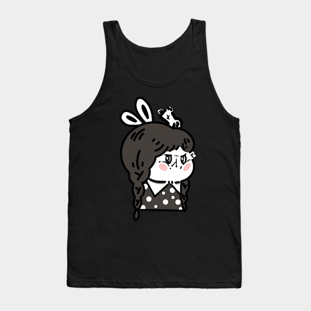 Wednesday Bunny Tank Top by Fluffymafi